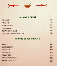 Prema Delight menu 3