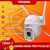 Camera Ngoài Trời Yoosee Ptz Mini Râu 5.0 36Led Xoay 360 Độ - Combo Kèm Thẻ Nhớ 64Gb (Bh 1 Năm) Ban Đêm Có Màu