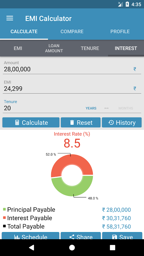 EMI Calculator Android Apps on Google Play