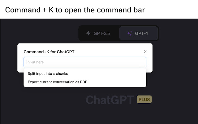 Command K for ChatGPT - add powerful commands