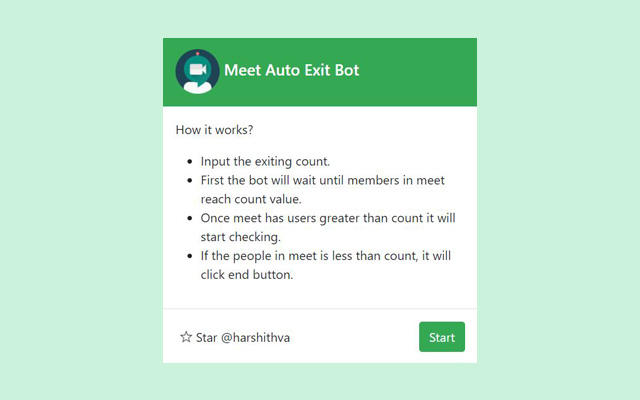 Meet Auto Exit Bot Preview image 0