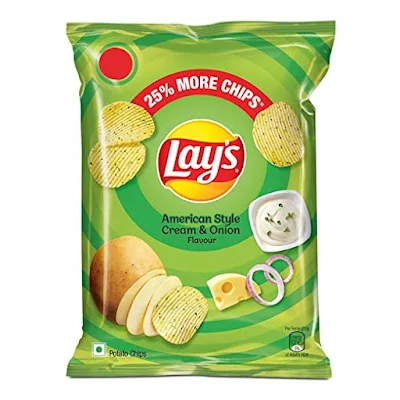 Lays Potato Chips - American Style Cream & Onion Flavour - 167 g