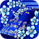 Blue Flower Glitter Diamond Business Theme icon