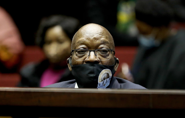 Former president Jacob Zuma during a previous court appearance.