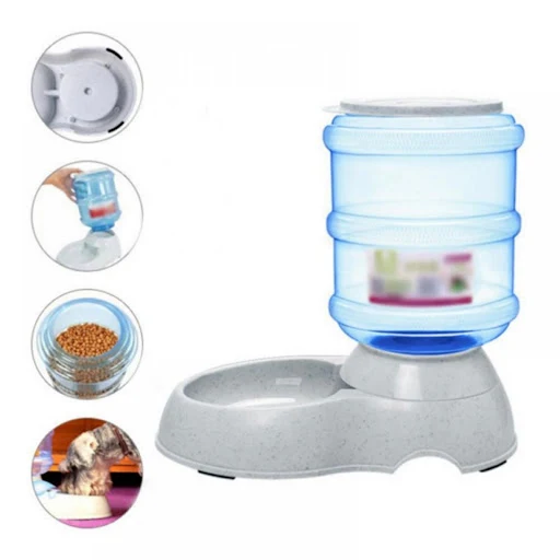 Automatic Pet Feeder Large Capacity Automatic Feeding Pet Bowl No Electricity Required for Cat Dog Pet Supplies