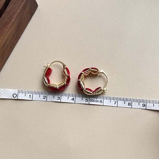 Title 4, Red Square Zircon Earrings special-interest des...