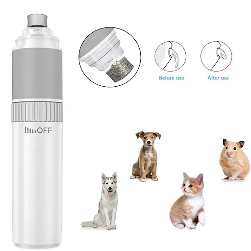 Electric Dog Nail Clippers for Dog Cat Nail Grinders USB Rechargeable Pet Cat Paws Quiet Nail Grooming Trimmer Pet Tools