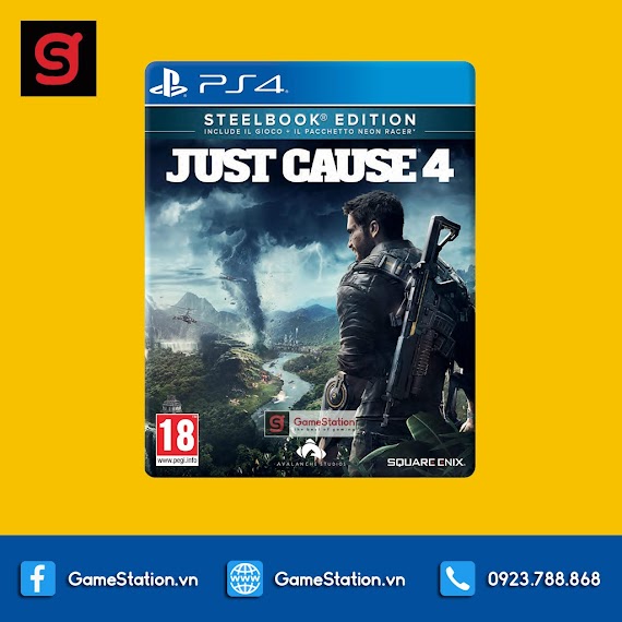 [Freeship Toàn Quốc Từ 50K] Đĩa Game Ps4: Just Cause 4 Steelbook - Hệ Eu