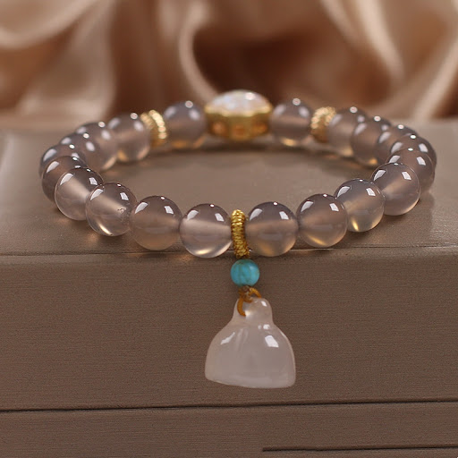 Title 4, Special-interest Design Natural Gray Agate Brac...