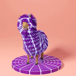 BABYCRYPTOLLAMAS #0092:	Purple Grid Baby by Psychdre