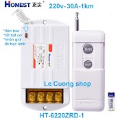 Honest Ht - 6220Zrd Công Tắc Điều Khiển Từ Xa 1000M 220V Công Suất Lớn 30A Chuyên Máy Bơm, Máy Rửa Xe 1500W( 2 Hp)