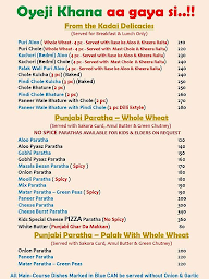 Kapoor's Cafe menu 2