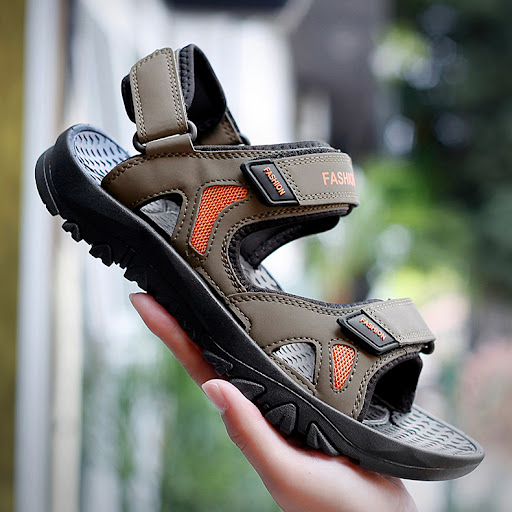 Title 12, Mens Velcro Sandals Summer Breathable Beach Sh...