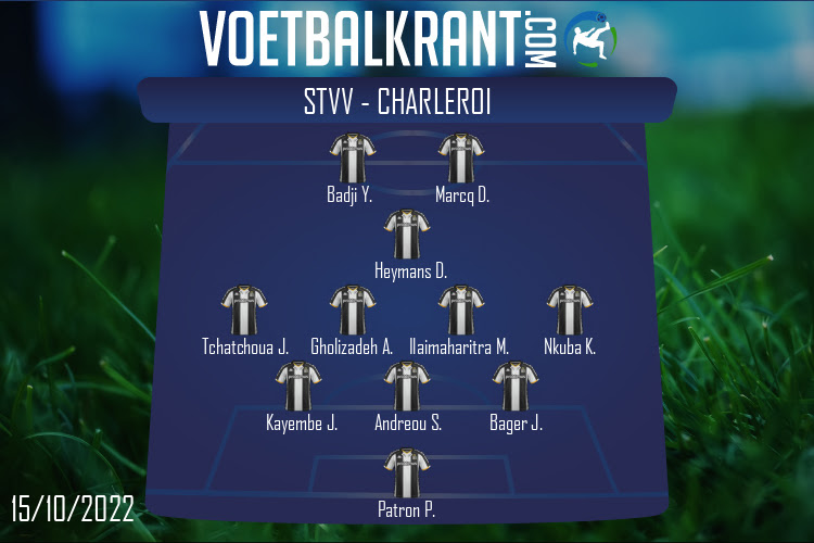 Opstelling Charleroi | STVV - Charleroi (15/10/2022)