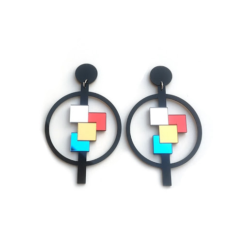 Title 1, Round Color Mirror Acrylic Earrings – Lightweig...