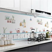 1M Decal Dán Bếp Tráng Nhôm Cách Nhiệt Nhà Bếp Khổ Rộng 60Cm