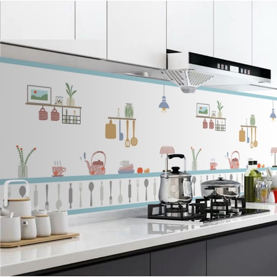 1M Decal Dán Bếp Tráng Nhôm Cách Nhiệt Nhà Bếp Khổ Rộng 60Cm