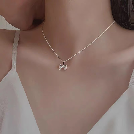 Title 3, Womens Simple Sweet Bow Temperamental Necklace...
