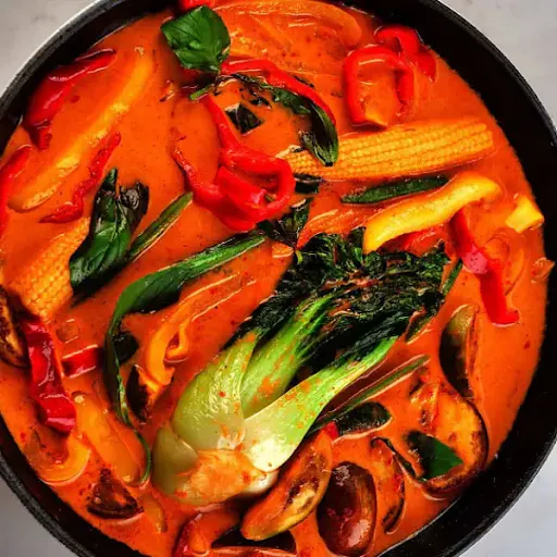 Veg Red Thai Curry Rice Bowl