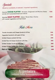 Upstairs menu 1