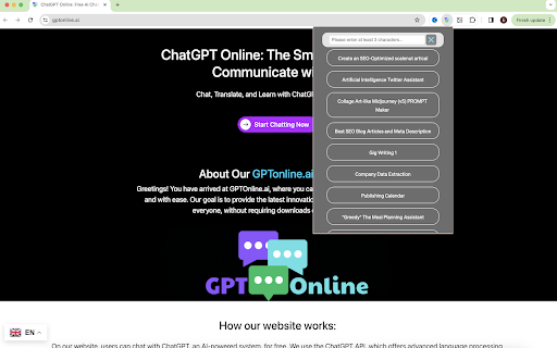 GPTOnline - Free ChatGPT Extension