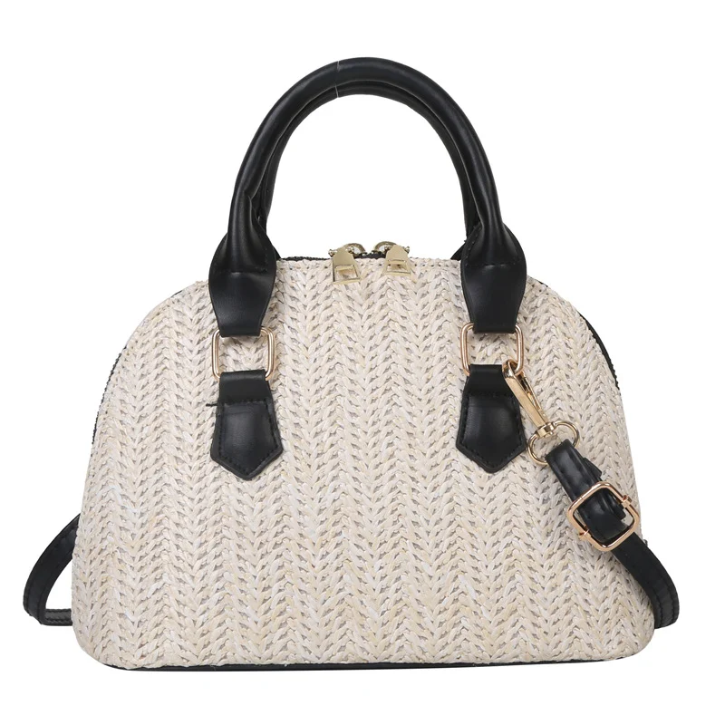 Bolsa mensageiro casual de ombro portátil e tecida. Leve, estilosa e perfeita para transportar seus pertences diários com praticidade e conforto.