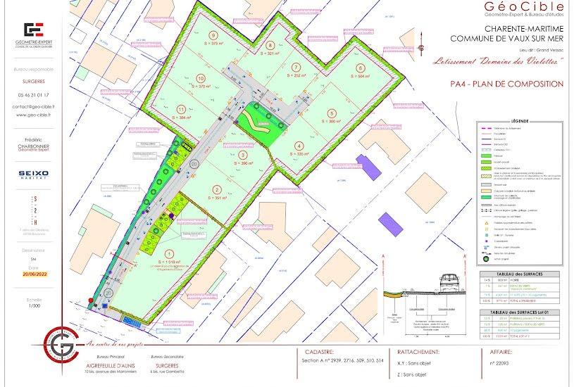  Vente Terrain à bâtir - 504m² à Vaux-sur-Mer (17640) 