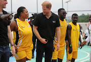 Britain's Prince Harry, Duke of Sussex at a volleyball match played with wounded army veterans, at the Nigerian army officers' mess in Abuja, Nigeria May 11, 2024.