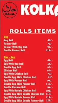 Kolkata Rolls & Chowmien menu 2