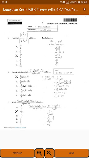 Kumpulan Soal UNBK Matematika SMA Dan Pembahasan