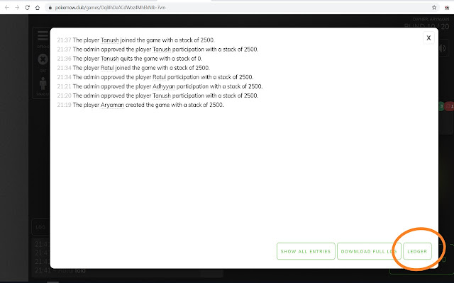 Poker Now Ledger