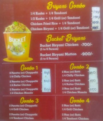 Al Hyderabad Biriyani & Fast Food menu 