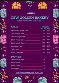 New Golden Bakery menu 1