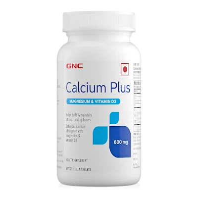 GNC Calcium Plus 600 Tab With Magnesium & Vitamin D3 - 180s