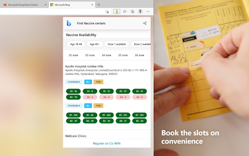 Microsoft Bing Vaccine Finder