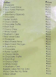 Cakes & Bakes menu 2