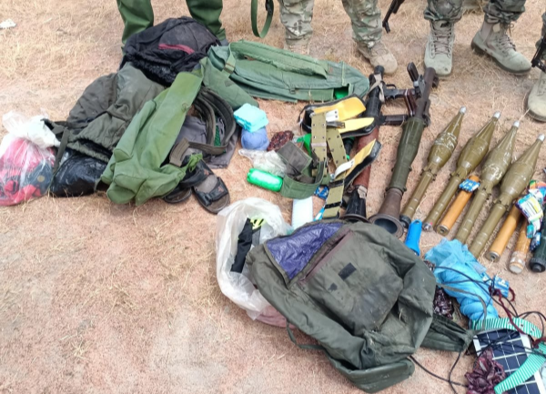 Warhead equipment recovered in Garissa on May 22,2023.