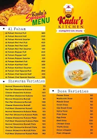 Kadus Kitchen menu 2