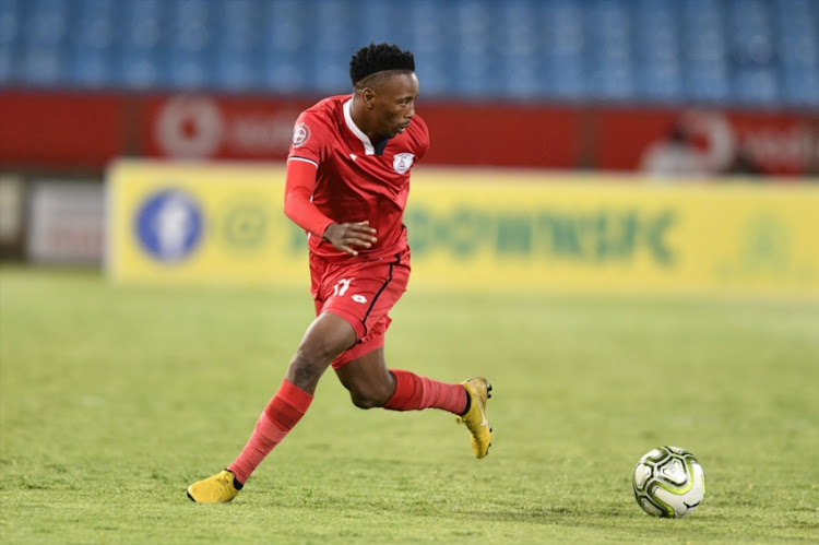 Sinethemba Jantjie of Free State Stars during the Absa Premiership match between Mamelodi Sundowns and Free State Stars at Loftus Stadium on November 07, 2018 in Pretoria, South Africa.