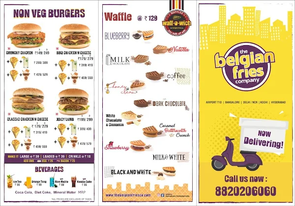 The Belgian Fries Company menu 