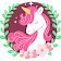 Thème de dessin animé mignon Licorne rose icon