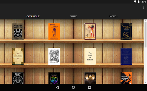 Android application Magic Books catalog screenshort