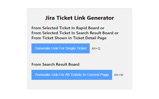 Jira Ticket Link Generator