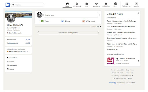 LinkedIn Social Feed Blocker