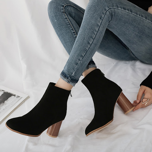 Title 8, Womens frosted high heel ankle boots, stylish ...