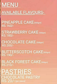 Shriram Confectionery menu 1