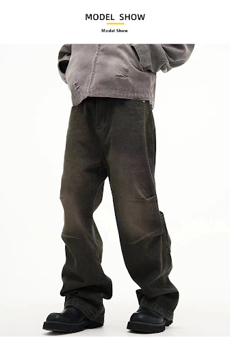 Title 5, American Retro High Street Vibe Brown Distresse...