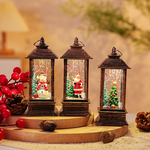 Title 10, Christmas Portable Oil Lamp Santa Claus LED Nig...