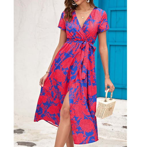 Title 2, Beautiful short sleeved printed dress for women...