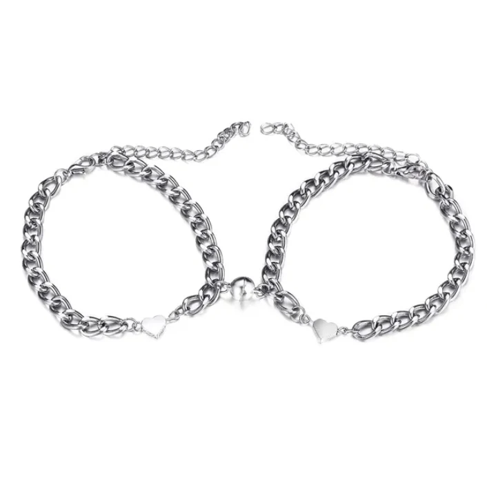 Mode sieraden magneet liefde zuigarmband voor koppels, Valentijnsdag cadeau, perfecte combinatie voor geliefden.